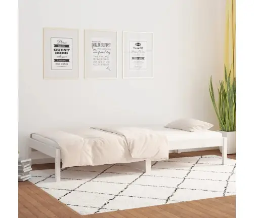 Gulta Bez Matrača, Balts, 80X200 Cm, Priedes Masīvkoks Vidaxl