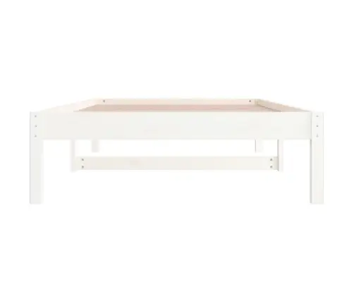 Gulta Bez Matrača, Balts, 80X200 Cm, Priedes Masīvkoks Vidaxl