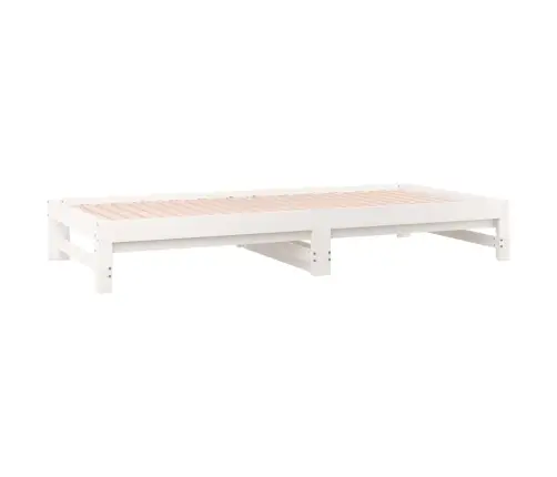 Izvelkama Gulta, Balta, 2X(80X200) Cm, Priedes Masīvkoks Vidaxl