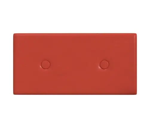Sienas Paneļi, 12 Gb., Sarkani, 30X15 Cm, Mākslīgā Āda, 0,54 M² Vidaxl