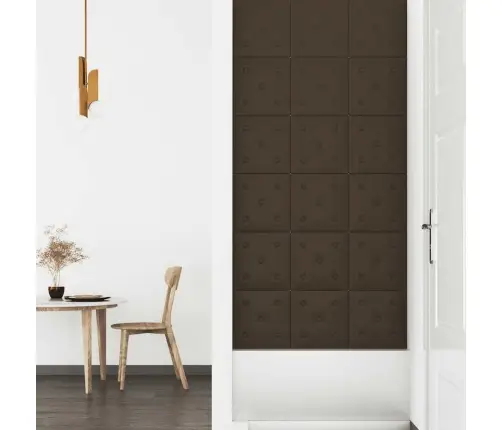 Seinapaneelid 12 Tk, Pruun, 30 X 30 cm Kunstnahk, 1,08 M²