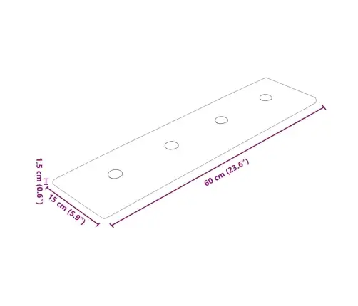 Seinapaneelid 12 Tk, Pruun, 60 X 15 cm Kunstnahk, 1,08 M²