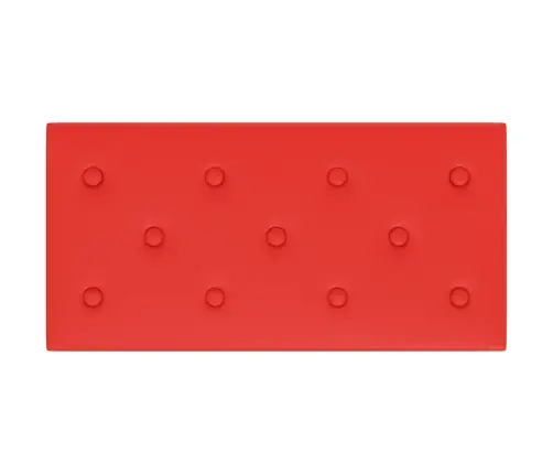 Sienas Paneļi, 12 Gab., Sarkani, 60X30 Cm, Mākslīgā Āda, 2,16M² Vidaxl