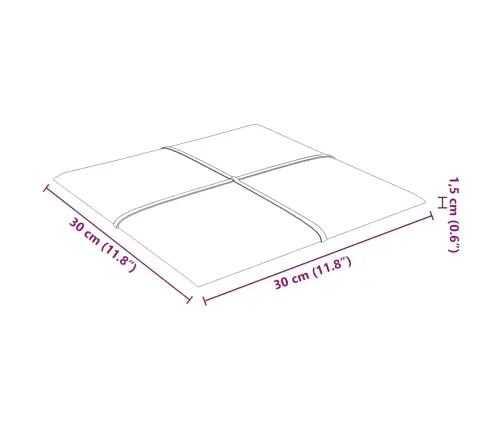 Sienas Paneļi, 12 Gab., Vīnsarkani, 30X30 Cm, Samts, 1,08 M² Vidaxl