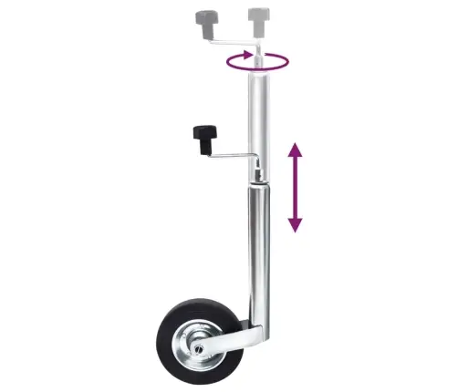 Piekabes Atbalsta Ritenis, 48 Mm, Cinkots Tērauds Vidaxl