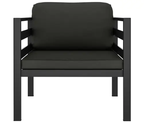 3-Osaline Aiadiivanikomplekt Patjadega, Alumiinium, Antratsiit