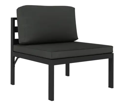 Trivietė Sodo Sofa Su Pagalvėlėmis, Antracito, Aliuminis