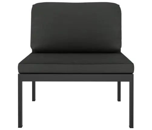 Trivietė Sodo Sofa Su Pagalvėlėmis, Antracito, Aliuminis