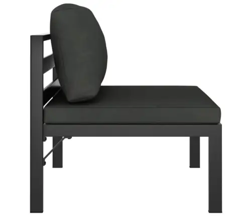 Trivietė Sodo Sofa Su Pagalvėlėmis, Antracito, Aliuminis