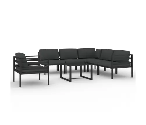 7-Osaline Aiadiivanikomplekt Patjadega, Alumiinium, Antratsiit