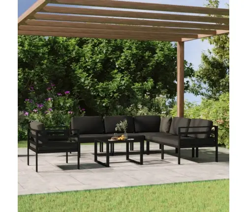 7-Osaline Aiadiivanikomplekt Patjadega, Alumiinium, Antratsiit