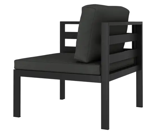 Sodo Komplektas Su Pagalvėlėmis, 6 Dalių, Antracito, Aliuminis