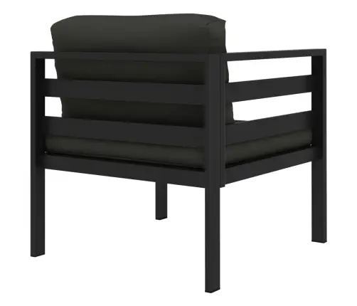 Sodo Komplektas Su Pagalvėlėmis, 6 Dalių, Antracito, Aliuminis