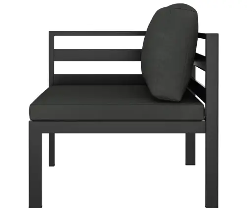 7-Daļīgs Dārza Atpūtas Mēbeļu Komplekts Ar Matračiem, Alumīnijs Vidaxl