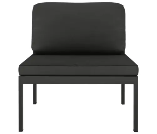 6-Osaline Aiadiivanikomplekt Patjadega, Alumiinium, Antratsiit