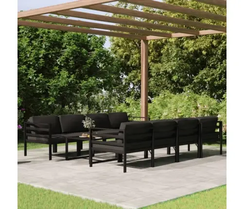 9-Osaline Aiadiivanikomplekt Patjadega, Alumiinium, Antratsiit