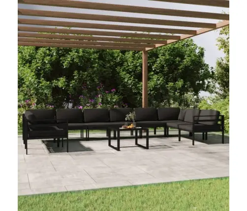 11-Osaline Aiadiivanikomplekt Patjadega, Alumiinium, Antratsiit