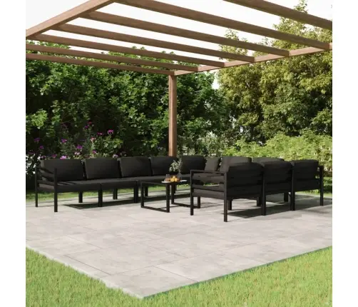 11-Osaline Aiadiivanikomplekt Patjadega, Alumiinium, Antratsiit