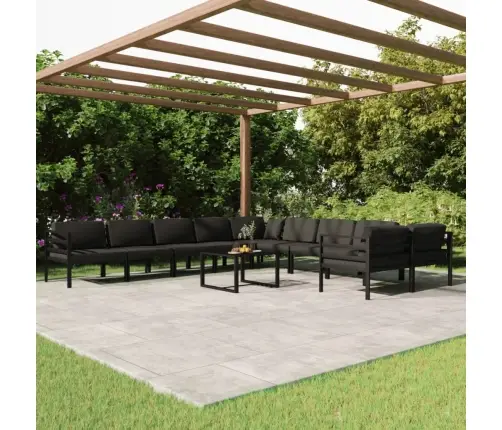 11-Osaline Aiadiivanikomplekt Patjadega, Alumiinium, Antratsiit