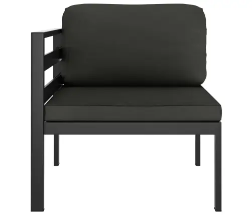 8-Daļīgs Dārza Atpūtas Mēbeļu Komplekts Ar Matračiem, Alumīnijs Vidaxl