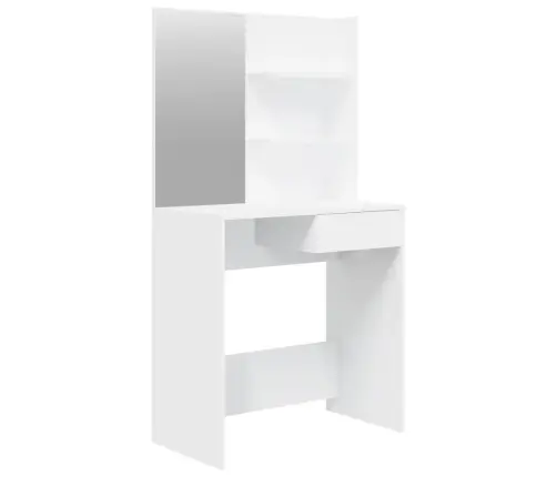 Galdiņš Ar Spoguli, Balts, 74,5X40X141 Cm Vidaxl