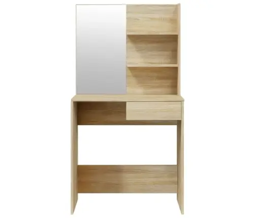 Galdiņš Ar Spoguli, Ozolkoka Krāsa, 74,5X40X141 Cm Vidaxl