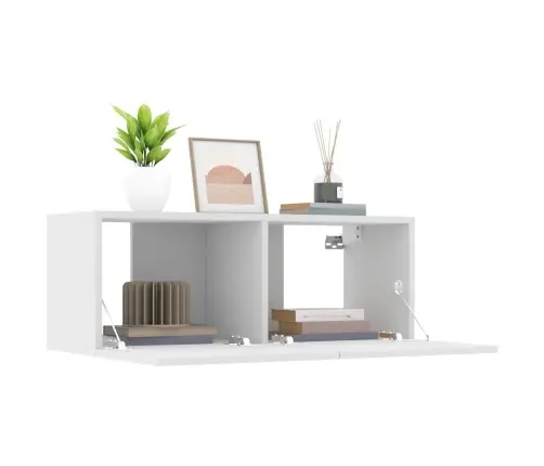 Tv Skapīši, 2 Gab., Balti, 80X30X30 Cm, Inženierijas Koks Vidaxl