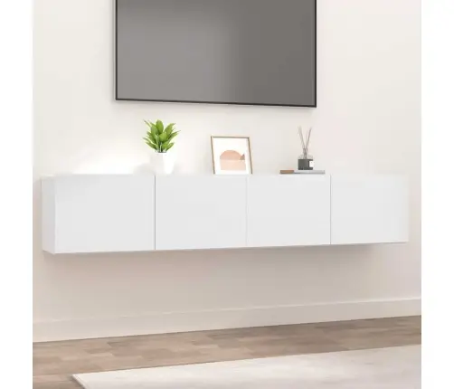 Tv Skapīši, 2 Gab., Balti, 80X30X30 Cm, Inženierijas Koks Vidaxl