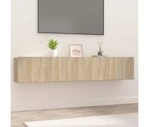 Tv Skapīši, 2 Gab., Ozolkoka, 80X30X30 Cm, Inženierijas Koks Vidaxl