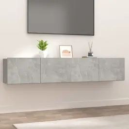 Seina Telerikapid, 2 Tk, Betoonhall, 80 X 30 X 30 cm Tehispuit