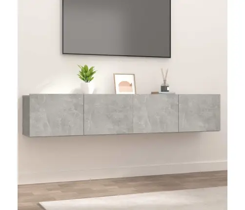 Seina Telerikapid, 2 Tk, Betoonhall, 80 X 30 X 30 cm Tehispuit Seina Telerikapid, 2 Tk, Betoonhall, 80 X 30 X 30 cm Tehispuit