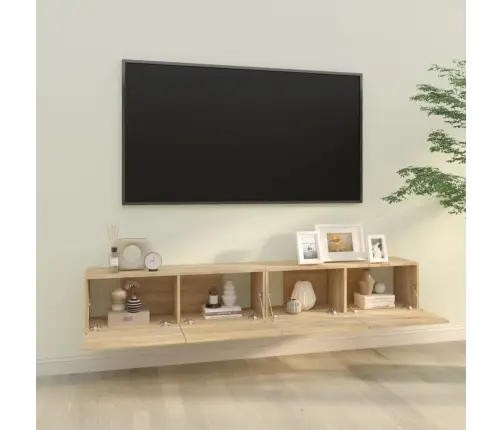 Tv Skapīši, 2 Gab., Ozolkoka, 100X30X30 Cm, Inženierijas Koks Vidaxl