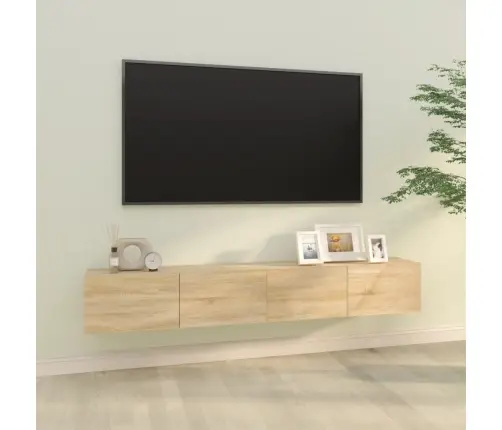 Tv Skapīši, 2 Gab., Ozolkoka, 100X30X30 Cm, Inženierijas Koks Vidaxl