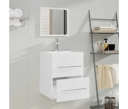 Peegliga Vannitoakapp, Valge, 41 X 38,5 X 48 Cm