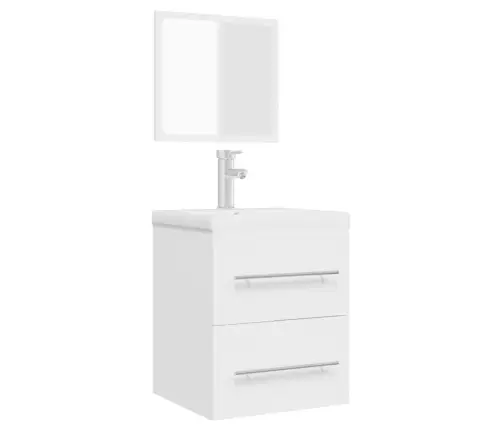 Peegliga Vannitoakapp, Valge, 41 X 38,5 X 48 Cm