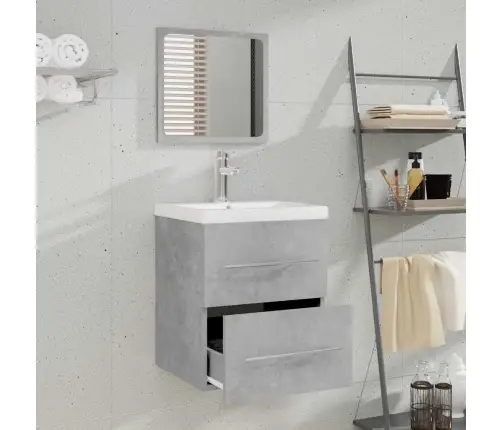 Peegliga Vannitoakapp, Betoonhall, 41 X 38,5 X 48 Cm