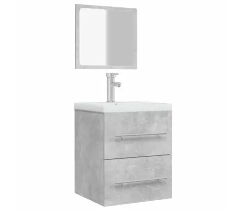 Peegliga Vannitoakapp, Betoonhall, 41 X 38,5 X 48 Cm