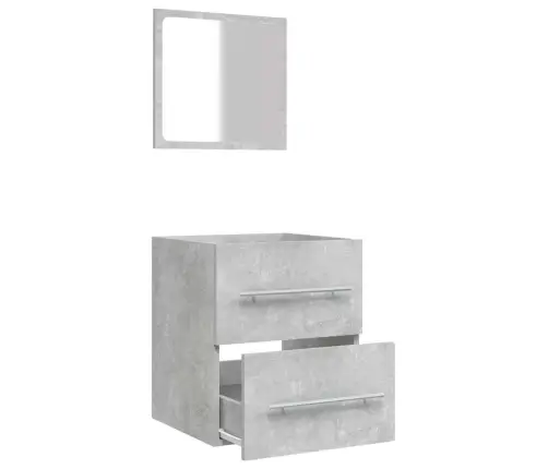 Peegliga Vannitoakapp, Betoonhall, 41 X 38,5 X 48 Cm