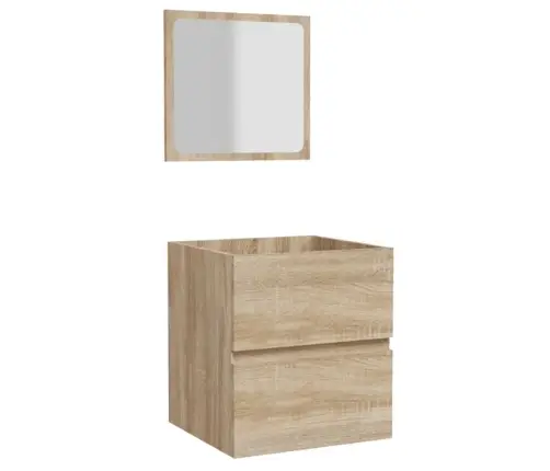 Vonios Kambario Spintelė Su Veidrodžiu, Sonoma Ąžuolo, Mediena Vonios Kambario Spintelė Su Veidrodžiu, Sonoma Ąžuolo, Mediena