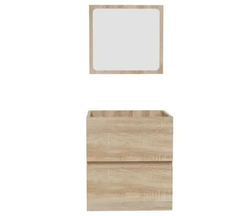 Vonios Kambario Spintelė Su Veidrodžiu, Sonoma Ąžuolo, Mediena Vonios Kambario Spintelė Su Veidrodžiu, Sonoma Ąžuolo, Mediena