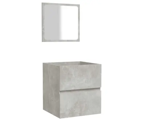 Vannasistabas Skapītis Un Spogulis, Pelēks Inženierijas Koks Vidaxl