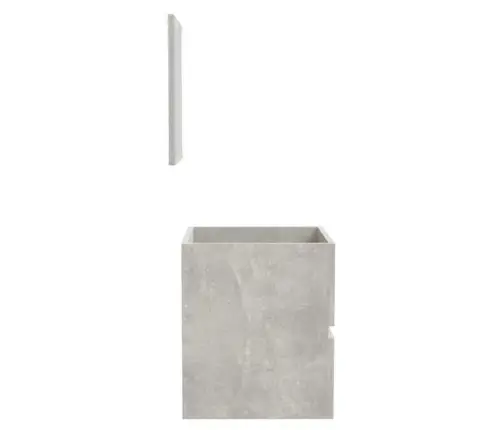 Vannasistabas Skapītis Un Spogulis, Pelēks Inženierijas Koks Vidaxl