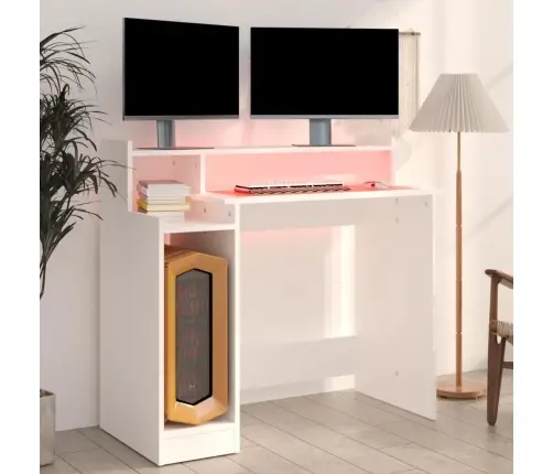 Rakstāmgalds, Led, Balts, 97X45X90 Cm, Inženierijas Koks Vidaxl