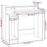 Rakstāmgalds, Led, 97X45X90 Cm, Inženierijas Koks, Melns Vidaxl