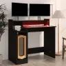 Rakstāmgalds, Led, 97X45X90 Cm, Inženierijas Koks, Melns Vidaxl