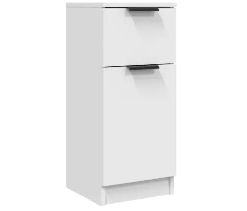 Kumode, Balta, 30X30X70 Cm, Inženierijas Koks Vidaxl