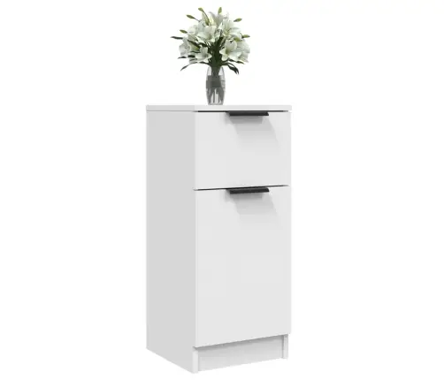 Kumode, Balta, 30X30X70 Cm, Inženierijas Koks Vidaxl