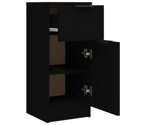 Kumode, Melna, 30X30X70 Cm, Inženierijas Koks Vidaxl