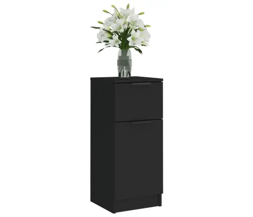 Kumodes, 2 Gab., Melnas, 30X30X70 Cm, Inženierijas Koks Vidaxl