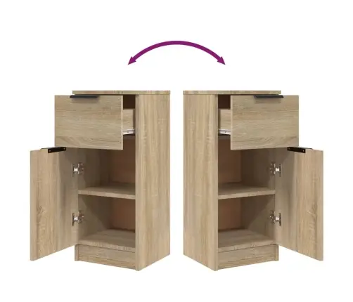 Puhvetkapp, Sonoma Tamm, 30 X 30 X 70 Cm Tehispuit